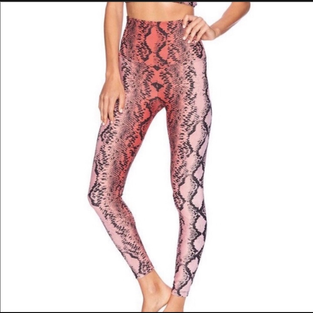 Beach Riot High Waisted Snakeskin Leggings